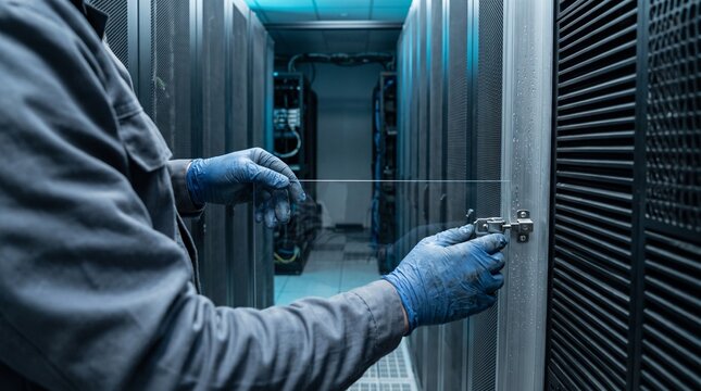 Engineer secures airflow containment in Moldova facility