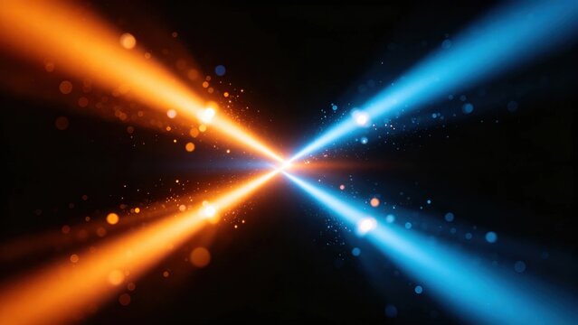 Dual orange and blue anamorphic streaks