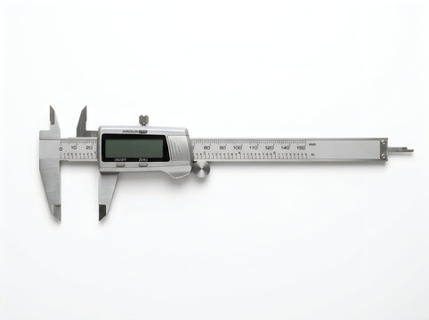 electronic digital caliper measurement tool precision instrument isolated on transparent background