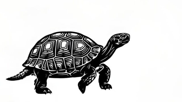 Animated Tortoise Walking Design