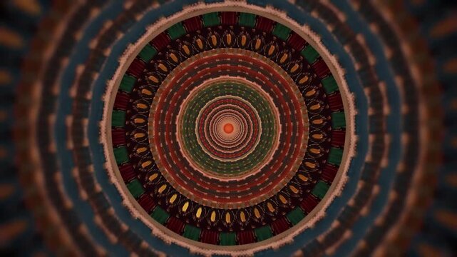 Woven Textile Mandala Ring Pattern Animation