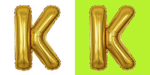 Shiny gold letter K foil balloon © Md