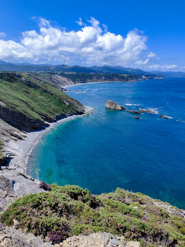 Playa del silencio bay on asturian coast