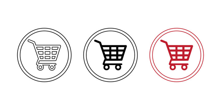 Shopping Icon &ndash; Online Store, Shopping Cart and E-Commerce Symbol