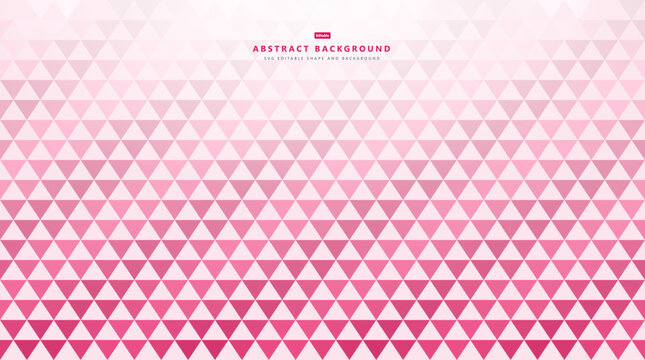 Pink watercolor wedding invitation background with seamless geometric triangle pattern