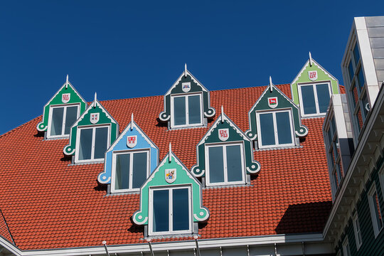 Modern Town Hall (Stadhuis) is the city hall of Zaandam. ZAANDAM, the NETHERLANDS. August 14, 2026.