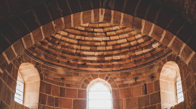 squinch. A stone squinch arch supporting a dome inside an ancient mosque. event programs, museum guides, designed for cultural heritage projects and event programs, preserves heritage.