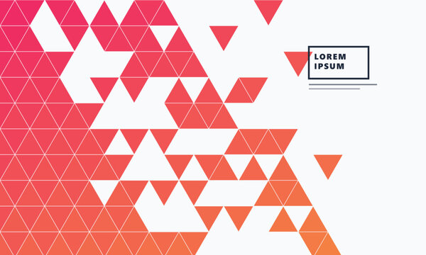 Abstract geometric low poly red triangle pattern background for modern design projects and branding