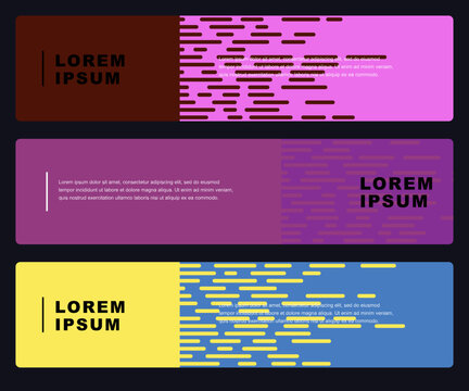 Modern gradient placeholder banner with lorem ipsum text for web design mockups and templates