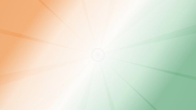 India Flag Colors Abstract Background with Sunburst Rays Design for National Holidays