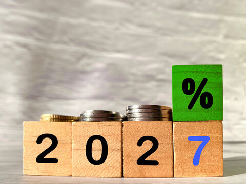 2027 Financial Planning and Money Growth Concept
