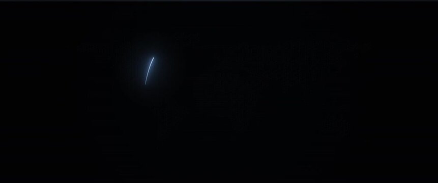 Cinematic widescreen comet arc anamorphic seamless loop
