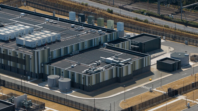 Aerial view of Hyperscale Data Center Campus in Didcot.