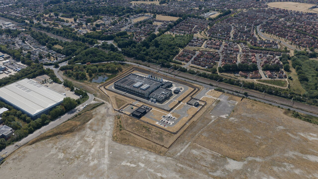 Aerial view of Hyperscale Data Center Campus in Didcot.