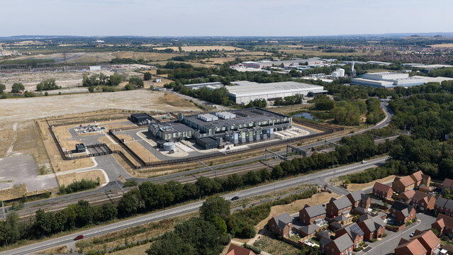 Aerial view of Hyperscale Data Center Campus in Didcot.