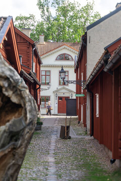 Wadk&ouml;ping old town street with traditional wooden houses