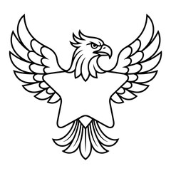 Naklejka premium Eagle with Star Emblem