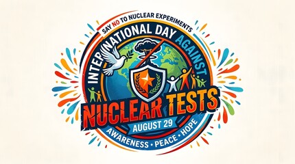 Fototapeta premium International day against nuclear tests badge