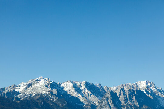 Zugspitze mountain peak, Alps, Bavaria, Germany. Alpine Landscape