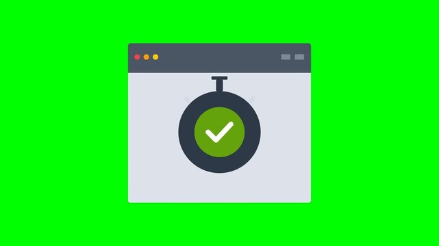Web Page Loading Speed Optimization Check Mark Icon.