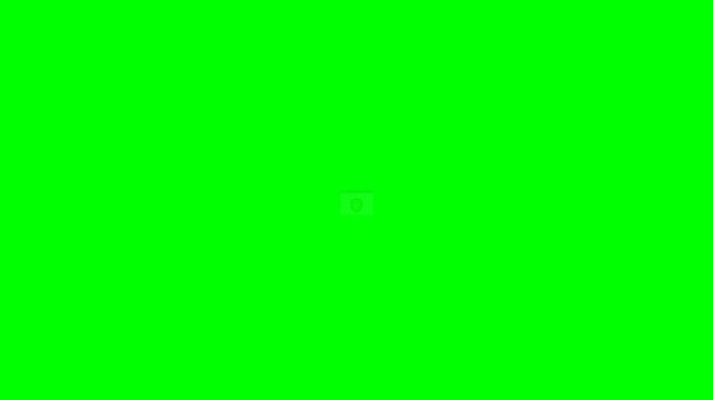 Secure Browser Window with Green Checkmark Shield on Green Screen.
