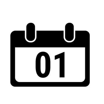 Illustrates calendar icons showing the 1nd day of the month. 