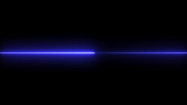 Straight neon lazer line color blue black background. A dark scene with a vibrant thin red line resembling a laser beam stretching horizontally across the frame.
