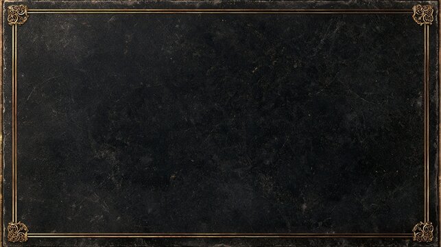 Vintage Blackboard with Gold Frame for Education and Signage.
