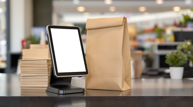 Compact Contactless Payment Terminal Checkout