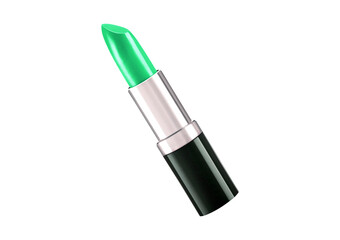 Mint green lipstick makeup product for beauty and fashion uses.