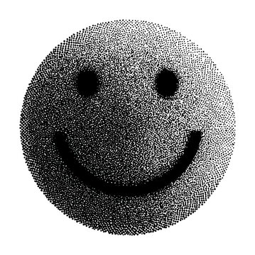 PNG Dotted smile face illustration.