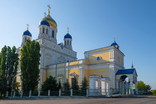The ancient Cathedral of the Ascension of the Lord (1845-1889) on a sunny July day. Yelets, Lipetsk region. Russia