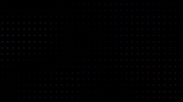 Abstract seamless looping colorful dot matrix motion background with smooth gradient light fields and fluid color transitions