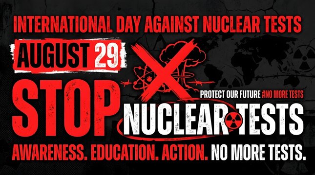 Stop nuclear tests awareness banner august 29