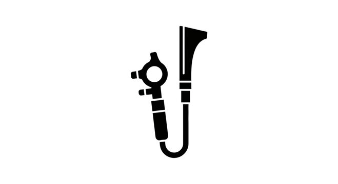 Medical Endoscope Gastroscope Device Vector Silhouette Icon