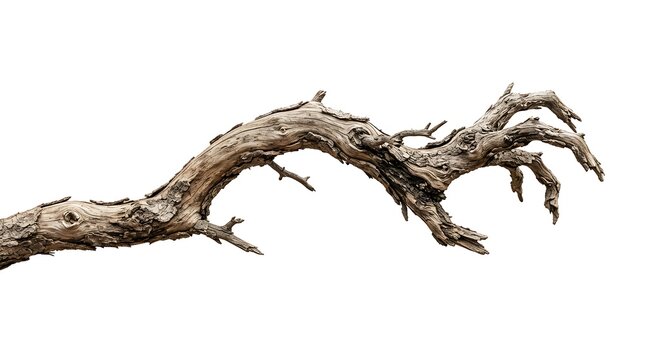 Dry twisted tree branch with a spooky claw shape