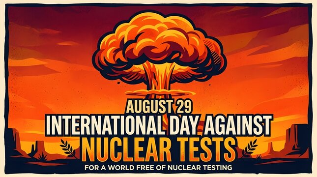 Nuclear explosion mushroom cloud illustration