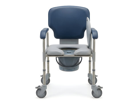 medical commode wheelchair patient mobility aid equipment isolated on transparent background