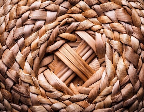 woven straw basket texture closeup