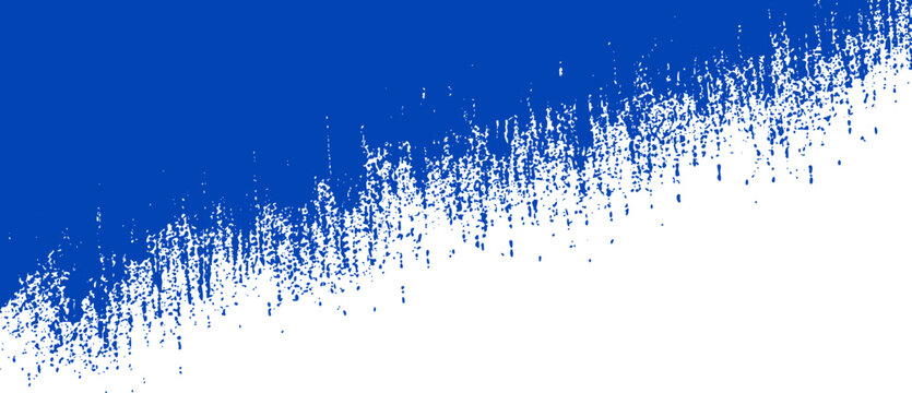 Blue grunge halftone background with diagonal dispersion texture, abstract pixel disintegration banner
