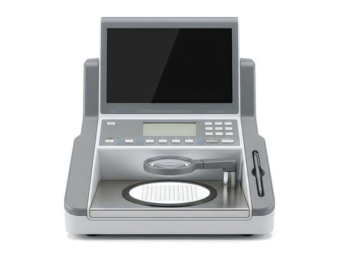laboratory microplate reader elisa analyzer science medical equipment isolated on transparent background