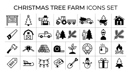 Fototapeta premium Set of colorful christmas holiday icons including gifts, cookies, and santa claus