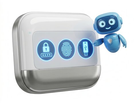 Administrator login terminal featuring symbols for enhanced multi factor authentication security