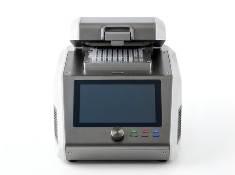 laboratory thermal cycler pcr machine molecular biology equipment isolated on transparent background