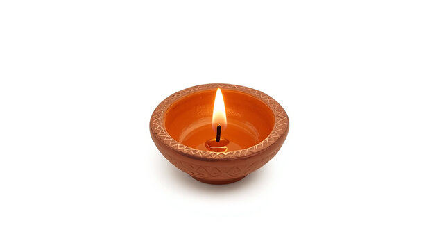 lucid origin A real traditional Indian Diya oil lamp made of handcrafted terracotta clay
