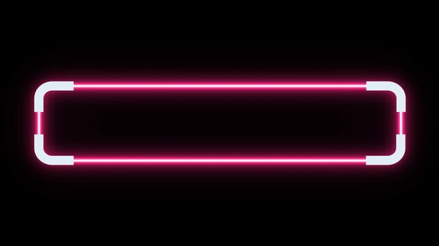Lower third title modern glowing red neon animation banner for overlay with alpha channel. Perfect for video editing, news, presentations, interviews, and social media.