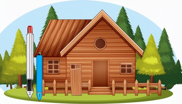 wood house and pen