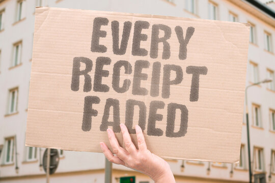 "Every Receipt Faded" Thermal paper betrays documentation efforts completely. receipts. faded. thermal. paper. illegible.