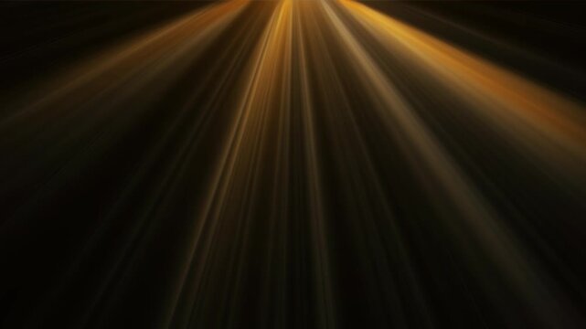 God light sparkle optical lens flare effect glow orange cinematic overlay on black background. VFX compositing ray light flash, sun rays optics.