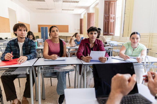 Generation Z Students Engaged in a Classroom Setting